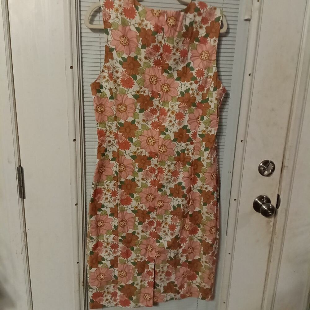 Harve Benard Vintage Women's 2pc Dress Blazer Linen Blend Size 14 White Floral - Picture 6 of 9